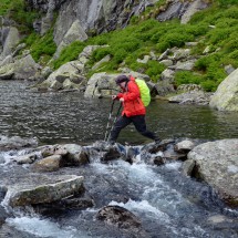 Marion crossing a river